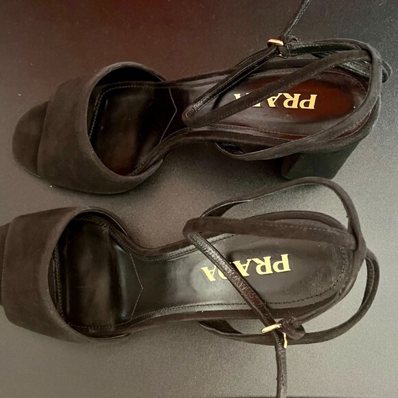 Prada Suede Black Sandals - Picture 4 of 8